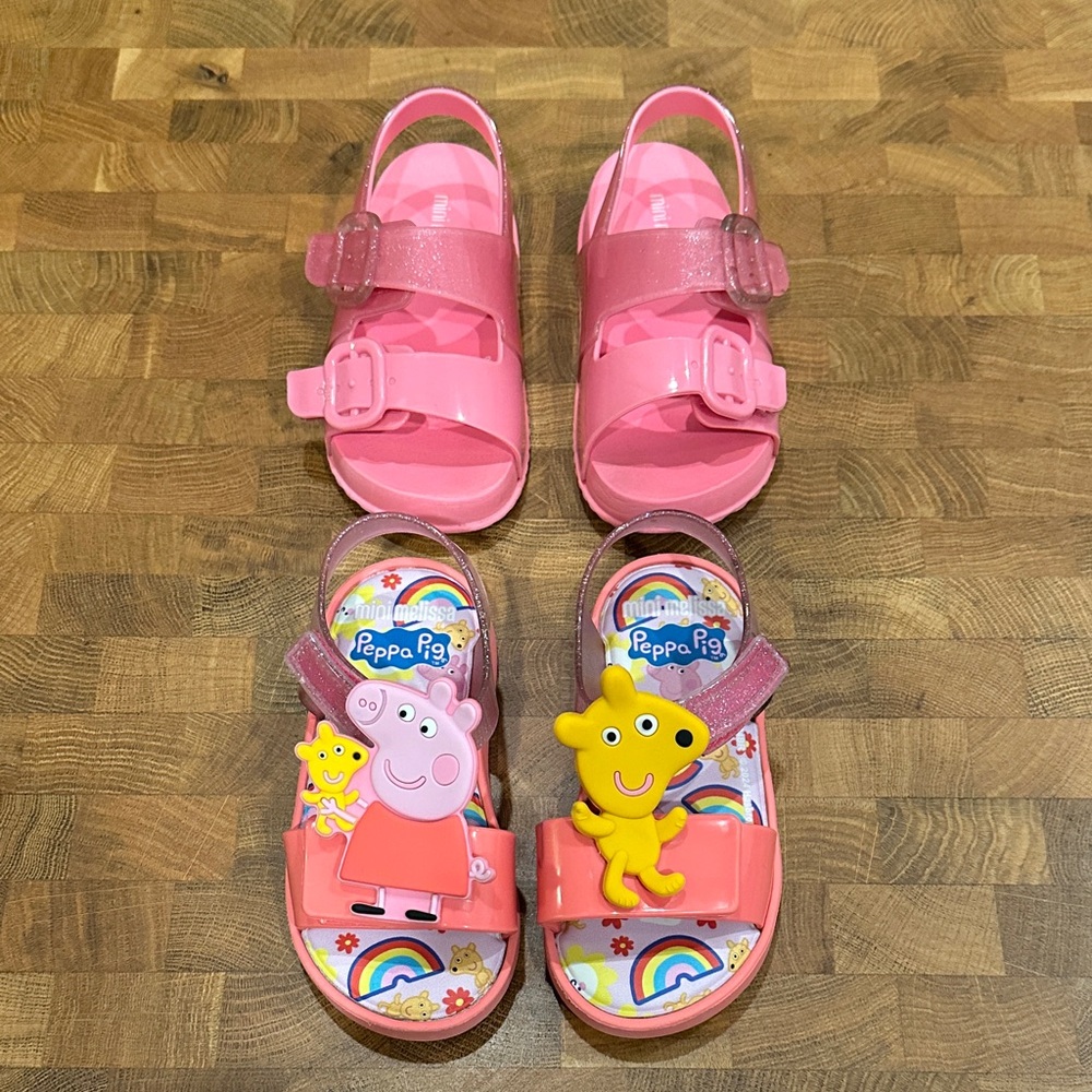 Mini Melissa Peppa Pig and Pink Sandals